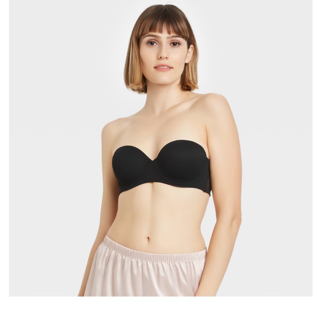 NWT! Auden Strapless Black Bra. 34D
